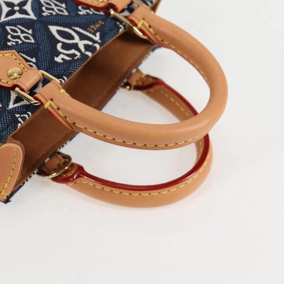 LOUIS VUITTON Pre Owned SINCE 1854 Petit Sac Plat 2way Navy M80288 Auth 132611M - Picture 8 of 16